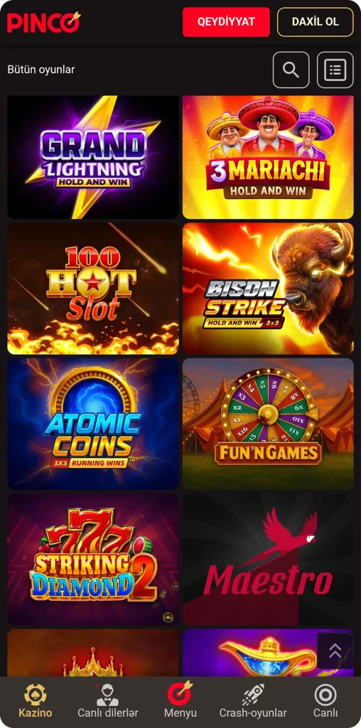 Pinco kazino