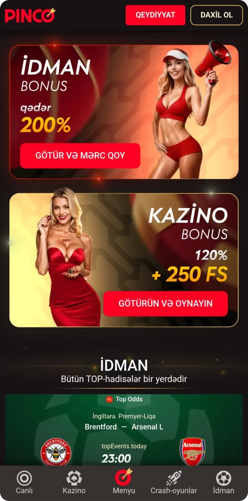 Mobil app Pinco casino